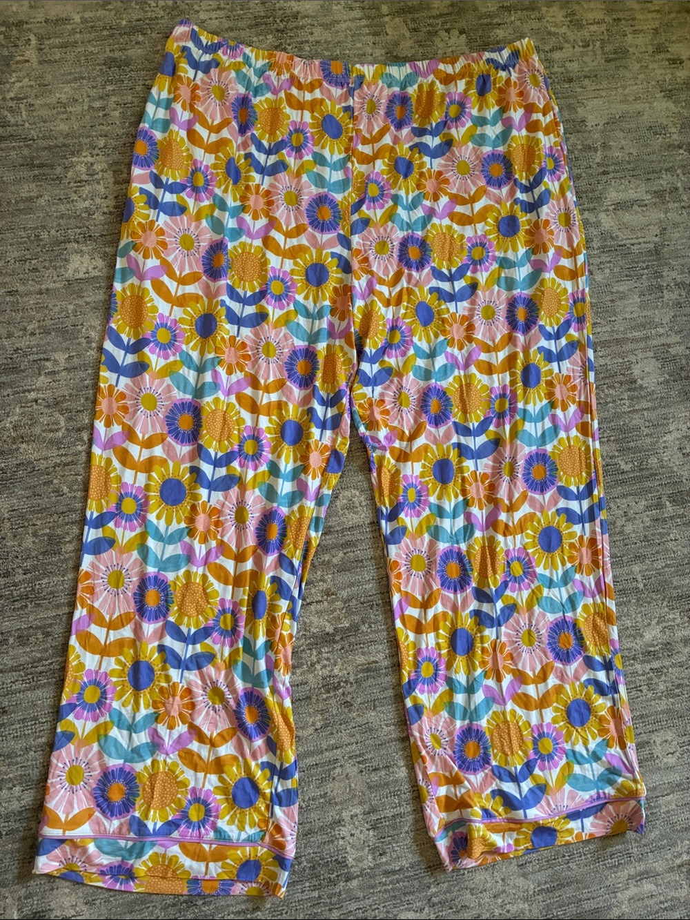 Little Sleepies women’s XXL  Floral Sunshine Pajama Set - Pink & Yellow - Picture 6 of 10